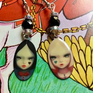 1970s - Handmade Big Eye Girl/Boy Earrings - Festival Wear - Goth Earrings